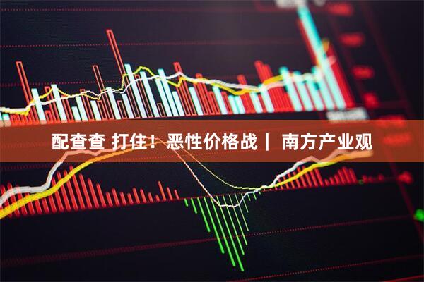 配查查 打住！恶性价格战｜ 南方产业观