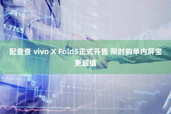 配查查 vivo X Fold5正式开售 限时购单内屏宝更超值