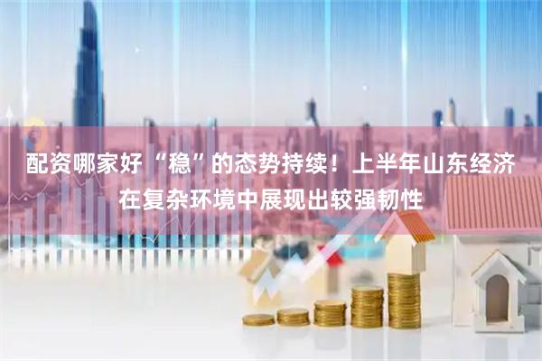 配资哪家好 “稳”的态势持续！上半年山东经济在复杂环境中展现出较强韧性