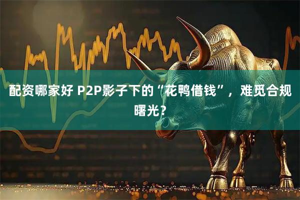 配资哪家好 P2P影子下的“花鸭借钱”，难觅合规曙光？